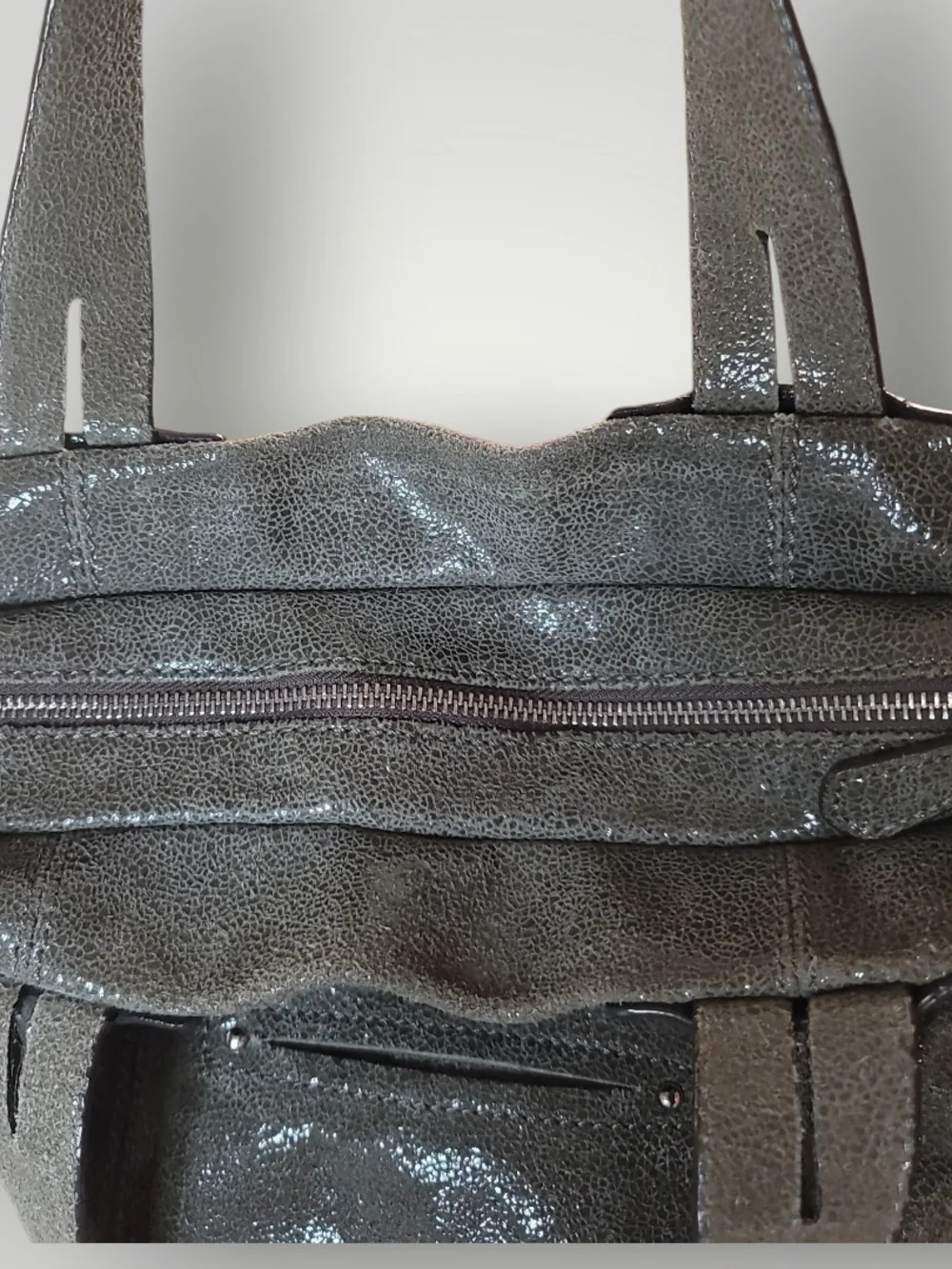 b. makowsky Gray Shoulder Bag Euc